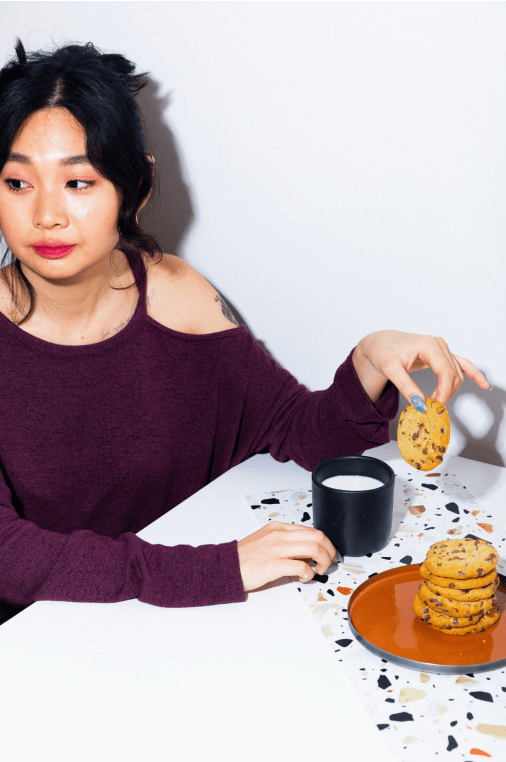Woman with cookie